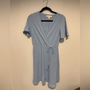 Light Blue Wrap Dress